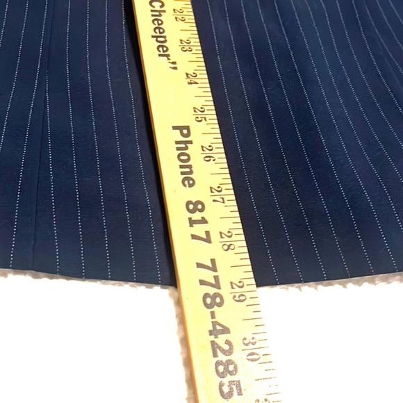 Mary McFadden Womens Size 16 Navy Blue Pinstripes 3 Button Suit Jacket Lined NEW - Picture 9 of 10